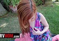 Step mom thrilled by gift uses herself as my fuck toy