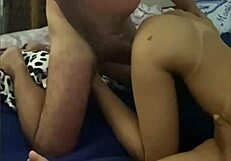 exhibitionist spreads legs flashing trimmed pussy for crowd licks