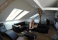 skinny czech teen babe bends for cash doggystyle pussy fuck