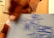 Black Freak Hoes Twerk Asses in Lacy White Panties Teasing Dildos