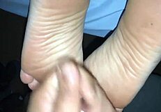 Wife's Steamy Footjob Leads to Hot Cum Explosion