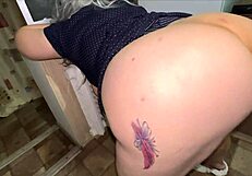 a busty mature stepmom seduces her young stepson showing off her huge natural tits and curves