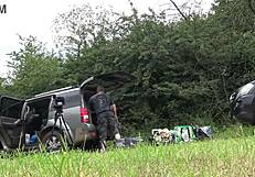 blondes flash no panties under skirts outdoors on haul day