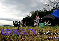 blondes flash no panties under skirts outdoors on haul day