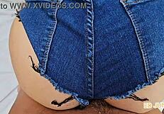 Fudendo com jeans? Complete russah action on red and sheer!