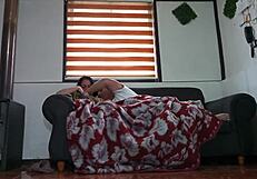 i'm watching a movie with my stepmom and suddenly we're fucking hard