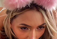 Tiny 18yo Latina Devours Rough Rimjob Petite Blowjob to Backstage Doggy