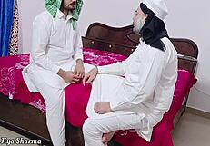 Muslim Step Father In Law Pounds Hindu Step Daughter's Pussy in XXX Threesome with Step Son