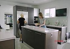 Petite stepdaughter moans in orgasm as father-in-law fucks her since stepmom is off limits.