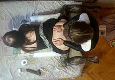 wanna see this russian femdom mistress strap on fuck her slave husband in homemade bdsm? homemade pegging action