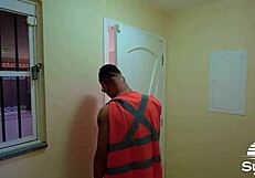 police officer gaby gets pussy taped hard by juan after parking tease