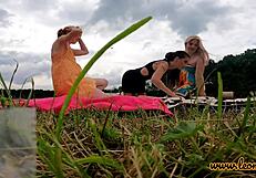 blondes flash no panties under skirts outdoors on haul day