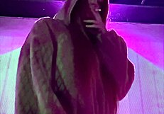 artemisia love chills outdoors puffing her cigarette sexy style