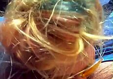 cheating blonde whore deepthroats cock and takes facial in public daylight