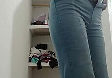 I stripped nervously in front of the camera while my teacher watched closely