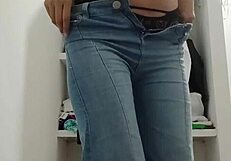 I stripped nervously in front of the camera while my teacher watched closely