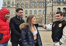 Fake pool 3on1 with silvia dellai dap dp pee drink shower balls deep!