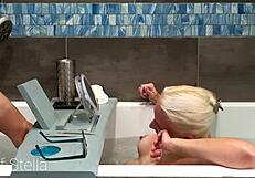 hey check out stella shaving her milf pussy and curves smooth in the bath e01