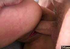 sexy petite asian 18+ babe gags hard on monster cock before rough fuck