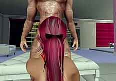 blindfolded cheerleader sucks masked old cock deep