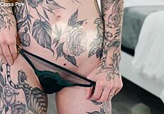 Tattooed Blonde Penny Archer Chokes Gags Deepthroat Rough Face Fuck Cumshot