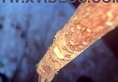 milf witch pussy creampied doggystyle in forest woods