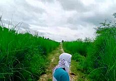 jungle girlfriend fucked doggystyle cowgirl tight pussy outdoor