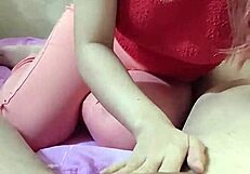 Groin MASSAGE enlarges his penis then she HANDJOBs it fully