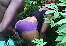neighbor's wife hides in bushes for secret bbc pounding?