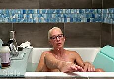 hey check out stella shaving her milf pussy and curves smooth in the bath e01