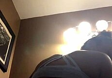 my big ebony pussy fills these tiny panties while dancing close up