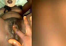 pretty young black girlfriend pussy fucked hard in bedroom by friend all weekend