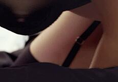 may thai handcuffs her lover on bed teases his cock then rides missionary for hardcore anal spooning finish