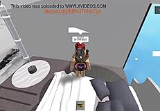 Spanish Stud Pounds Redhead Hard in Roblox Condo Fuck Fest