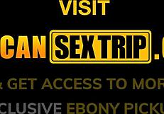 Sexy ebony babe feels big caucasian shaft deep inside her