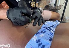 Tattooed Teen Pretinha Pays with Pussy After Crazy Ink Job!