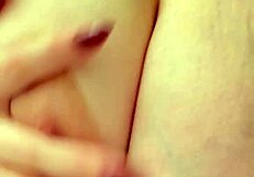 big titted stepmom fingers pussy after shower