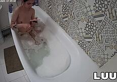 Elika Shaves Legs in Bathroom Reality Show