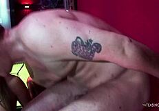 i can't believe their natural big tits bounce everywhere during this insane strip club threesome fuck...