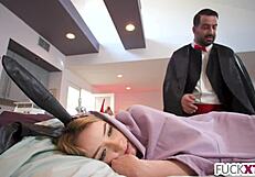 Oh Wow Little Bunny's Extra Tight Pussy Gets Hard Fucked Deep!