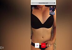 i catch hot brunette stranger watching my cam stroke her big tits heaving