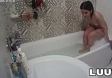 Elika Shaves Legs in Bathroom Reality Show