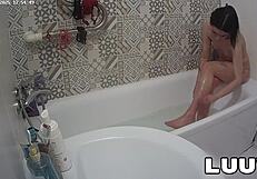 Elika Shaves Legs in Bathroom Reality Show