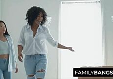 hey familybangs star vina sky visits best friend lesbian stepmom misty stone for taboo pussy lick orgasm