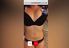 i catch hot brunette stranger watching my cam stroke her big tits heaving