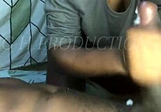 sloppy teen handjob ends in thick cum coverage