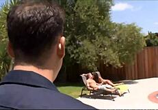 tied up cuckold watches mistress get dominated and fucked hard