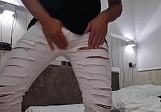 Sexy Italian Boy Intense Cumshot at Stepmom's House with Huge Cock