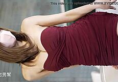 stunning car show beauty flaunts her long smooth legs up close part 6