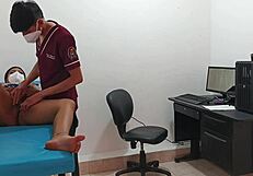 hey perverted doc dominates tall 18yo nurse patient's huge ass pussy in hospital uniform